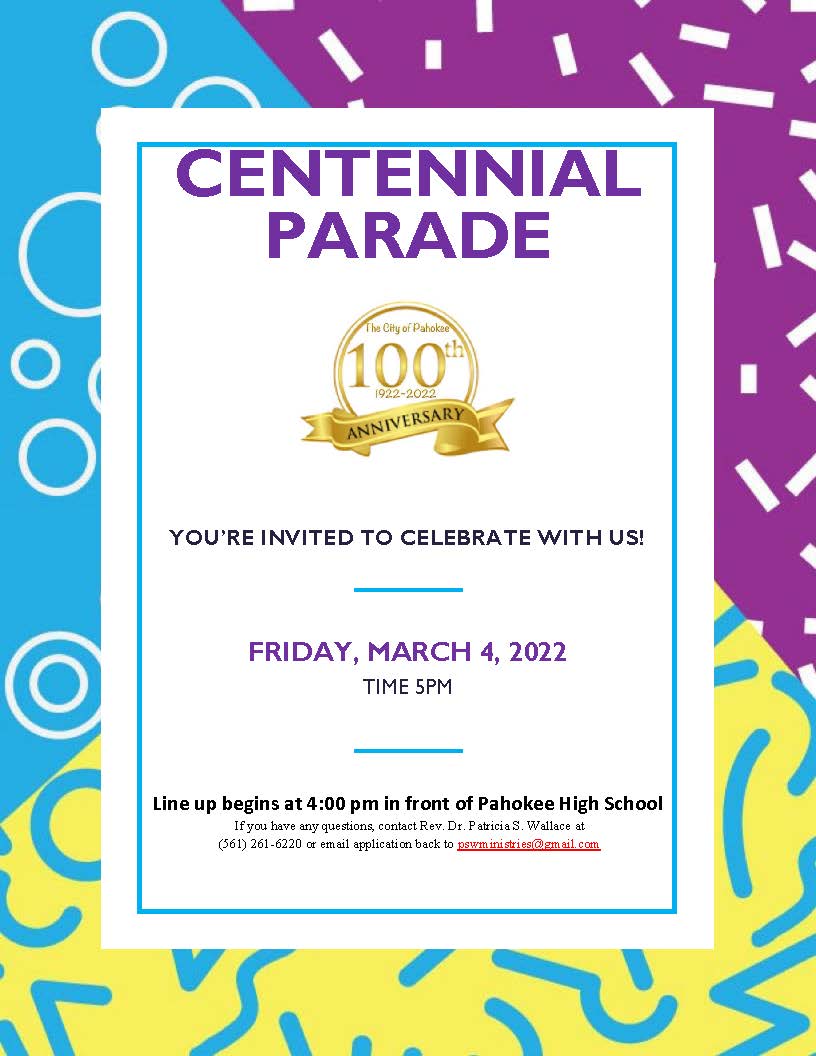 Centennial Parade Flyer 