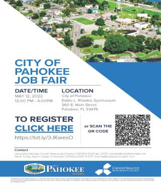 City of Pahokee Job Fair Flyer 