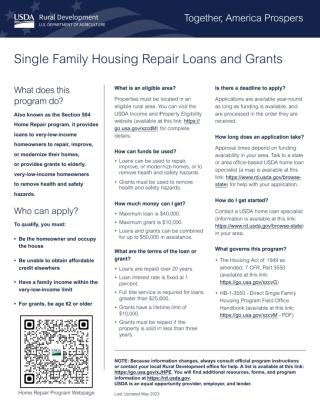 USDA Rural Home Loans & Repair