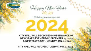 New Year 2024 City Hall Closed