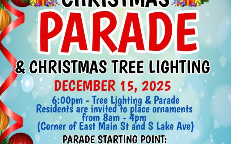 Christmas Parade and Tree Lighting Flyer