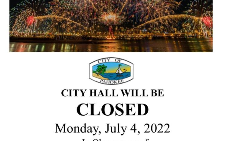 4th of July City Hall Closure Flyer 