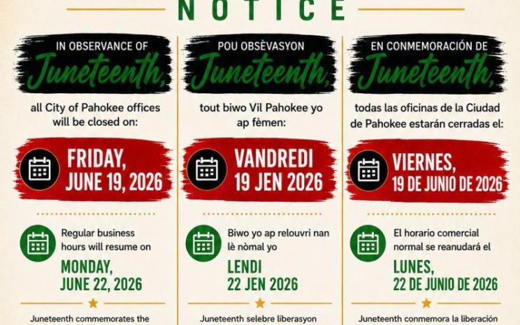 Offices Closed Juneteenth 2026 Flyer