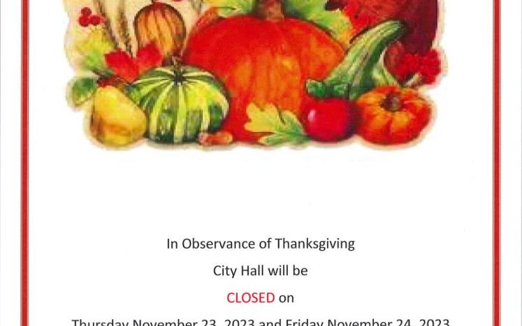 Closed Thanksgiving 